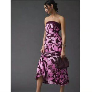 Anthropologie Maeve Jo Faulkner Strapless Dress Size size 4 NWOT